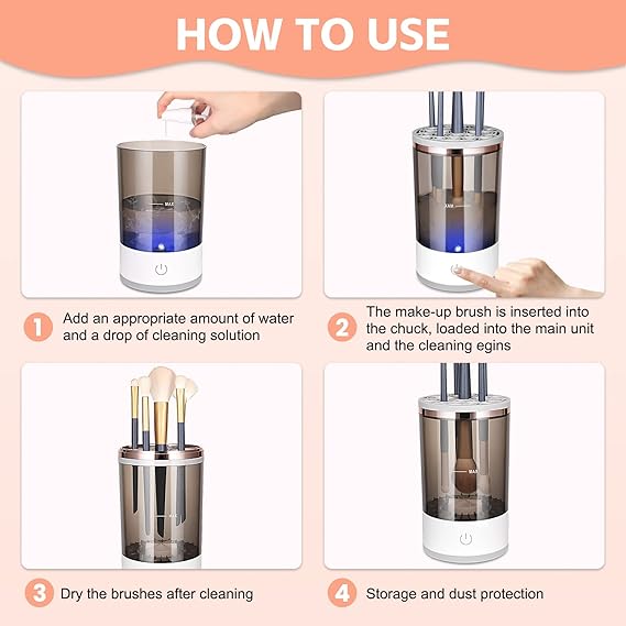Automatic Multi Brush Cleaner Magic Spin Brush Cleaner | Ready in Seconds